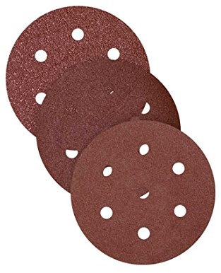 RETOL disques abrasifs auto-agrippants, 90 mm, 7 trous, G40, p. ponceuses excentriques, corindon normal (Lot de 50)