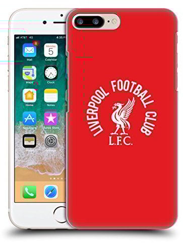 Head Case Designs Officially Licensed Liverpool Football Club White LFC On Red Liver Bird Hard Back Case Compatible With Apple iPhone 7 Plus/iPhone 8 Plus