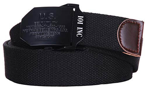 Fostex US Army U.S. Belt Utility Memphis Belle MFG Nashville Gürtel Buckle -130cm 35mm (Schwarz)