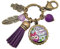 Porte clés bijou de sac Atsem - Bronze et cabochon verre illustré Une Atsem Super Chouette - idée cadeau fin d'année scolaire