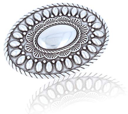 Gürtelschnalle Buckle 40mm Metall Silber - Buckle Ornement - Dornschliesse Für Gürtel Mit 4Cm Breite - Silberfarben