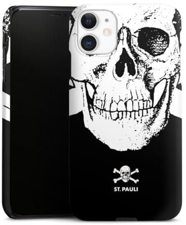 Premium Case kompatibel mit Apple iPhone 11 Smartphone Handyhülle Schutzhülle matt FC St. Pauli Offizielles Lizenzprodukt Totenkopf
