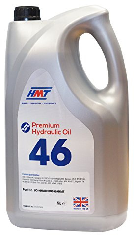 HMT Premium Hydraulic Oil 46 – 12 x 5L Bulk Pack | ISO VG 46 Anti-Wear Hydraulic Fluid for Industrial & Mobile Machinery | Oxidation Resistant, Anti-Foam, Long Oil Life, Pump Protection