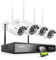 SANNCE Cámara de Vigilancia WiFi para Exteriores, 8 CH con 4 Cámaras Inalámbricas WiFi de 2 MP, NVR, Visión Nocturna por Infrarrojos, IP66 Resistente a la Intemperie (1TB HDD)