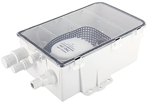 FreeTec Boot Marine Duschwanne Pumpe Drain Einlässe Ablauf Kit System Duschsumpfpumpensystem Bilge 12V 750 GPH Multi Port Drain Box