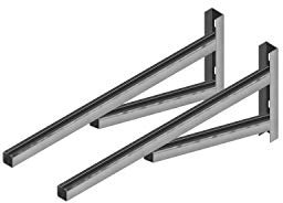 Wandkonsole 750 mm Länge kürzbar hochwertiger Edelstahl Schornstein Halterung Wand Befestigung Wandstütze Träger