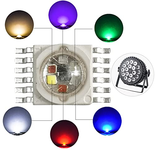 (20 Pack) 15W RGBWA + UV 6IN1 LED Beads, LED Chip, LED Lamp for LED Stage Lights