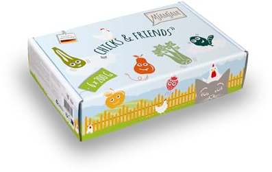 MjAMjAM - Premium Nassfutter für Katzen - Chicks & Friends Box, 6er Pack (6 x 800g), getreidefrei mit extra Fleisch