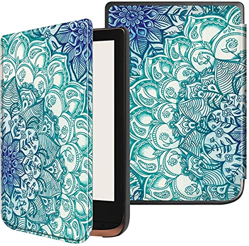 Etui pour Vivlio Touch Lux 4 Lux 5 HD Plus - Fleurs Artisanales - Coque Housse liseuse pour Vivlio Touch Lux 4 Touch Lux 5 Touch HD Plus