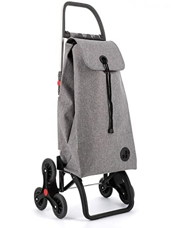 Klappbarer Einkaufstrolley Rolser I-Max Tweed 6 Räder Treppensteiger - Grau