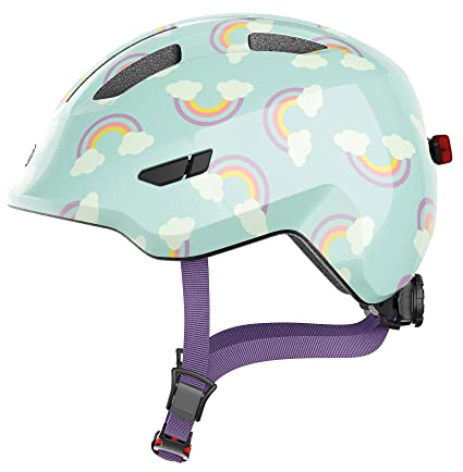 ABUS Smiley Kinderhelm 3.0 LED - Casque de vélo pour petits enfants avec coupe basse - designs adaptés aux enfants - place pour pigtail - unisexe