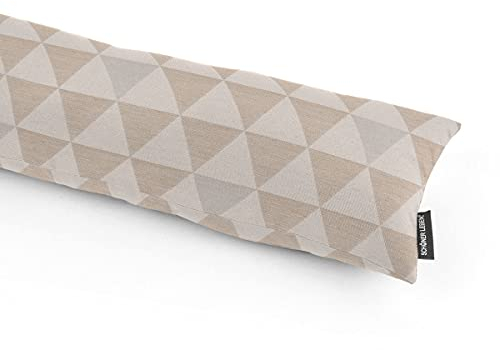 SCHÖNER LEBEN. Zugluftstopper Triangel Retro Scandi Sand Hellbeige, Auswahl:80cm Länge
