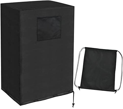 Ailelan Portable Air Conditioner Cover, 420D Fabric Wateproof AC Cover Indoor, 30 x 19 x 16 inches Anti-Dust Portable Air Conditioner Storage Bags, Protection Cover with Accessories Pouch (Black)