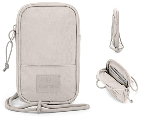 Johnny Urban Umhängetasche Herren & Damen Beige - Josh - Kleine Handytasche für Festival, Konzert & Urlaub - Handy Tasche Klein & Flach - Wasserabweisend