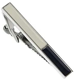 Whoiy Pince Cravate Slim, Pince à Cravate Argent Cuivre Longue Bande Forme Cadeau de Vacances Pince à Cravate 50x6mm