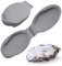 MINGSHOP 2pcs Silicone écailleur d'huîtres Support de décorticage d'huîtres Maison Restaurant Outil Facile de décorticage d'huîtres (Gris)