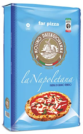 Molino Dallagiovanna Napoletana Farina per Pizza Grano Arricchito (Grado AVPN) Tipo 00 Sacchetto 5Kg Farina De Grano Tenero Tipo Professionalmente Confezionato in involucro di poliolefina alimentare