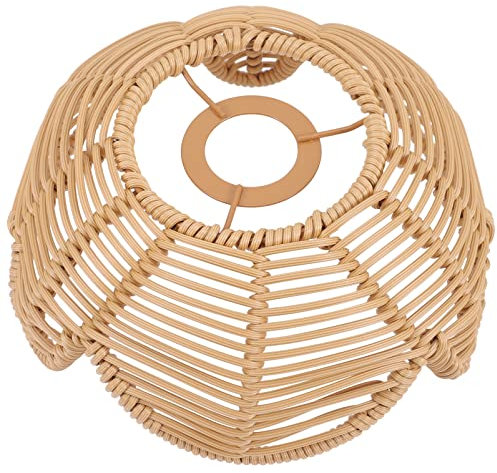 BESPORTBLE Ersatz Rattan Lampenschirm Hängelampe Leuchtenschirm Weiden Geflochtener Pendelleuchte Schirm Hängeleuchte Stehlampe Ersatzschirm Tischlampe Restaurant Esszimmer Outdoor