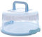 Supporto per Torta da 10 Pollici, Scatola per Torta Portatile Contenitori per Torta Porta Torta con Manico per Coperchio per Trasporto Torte Noci Frutta Cupcake (Blu)