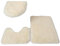 lmoikesz Juego de alfombras de baño de artesanía Exquisita y Parte Inferior Antideslizante 3X para baño de Paso Seguro, Juego de alfombras de PU, Juego de Alfombrillas para Inodoro, Beige