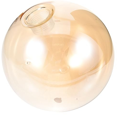 Angoily Abat-jour Globe En Verre Ambre 120 Mm Diamètre G9 Filetée, Couverture Légère Et Ombre Claire, Abat-jour Suspendu De Lustre, Fournitures D’éclairage Décoratives, Remplacement Pratique