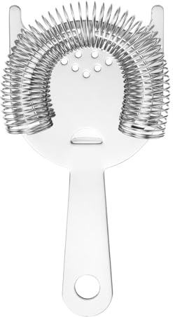 QUARKZMAN Cóctel Colador, 1uds - Inoxidable Acero Bar Colador para Bebidas, Bar Herramienta para Bartender (Plata, 165mm)