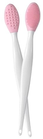 Silicone Lip Brush, 2PCS Silicone Mini Lip Brush, Portable Lip Applicator Brushes, Silicone Exfoliating Lip Brush, Lip Scrub Brush, Reusable Lip Balm Applicator