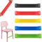 TRKETK 5 Piezas Bandas Elásticas para Sillas para Niños, Bandas elásticas para la ansiedad Bandas Antiestrés Hinchables Bandas Sensoriales para Sillas para Niños con TDAH Autismo Sensorial