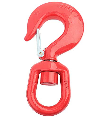 Gancio per Gru 5T Occhio Girevole Gancio Tondo in Acciaio Legato Facile Sollevamento Veloce e Stabile Gancio Rotante con Forte Carico Capacità di Carico di 5000 Kg Ingegneria Edile