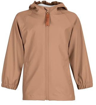 Sterntaler Regenjacke ungefüttert uni - Kinder Regenjacke wasserdicht - Jungen Jacke mit verschweißten Nähten, Kapuze und reflektierendem Detail - robuste Regenbekleidung - lehmbraun, Größe 86