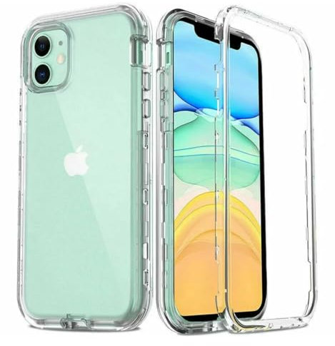 For iPhone 12 Case, iPhone 12 Front And Back Case, iPhone 12 Gel Case, iPhone 360 Protection Case, Transparent Full Body Protection Clear Gel Cover