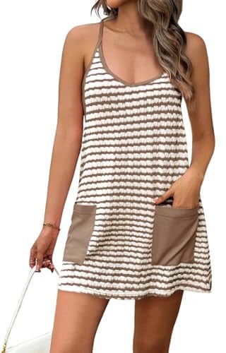 Fisoew Womens Tennis Athletic Dress Mini Romper with Built in Shorts Summer
