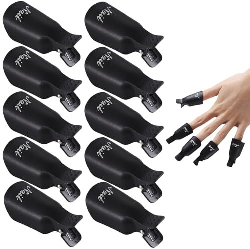 10 Pcs Nail Soak Off Clips - Remover for Finger UV Gel Polish Removal