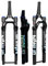 Forcella Ammortizzata per Bici da Strada Gravel 700C Corsa 60mm Freno A Disco Cyclocross Bike Forcella Anteriore con Conico XC Forchetta Ad Aria ASSE Passante 100 * 12mm(Black)