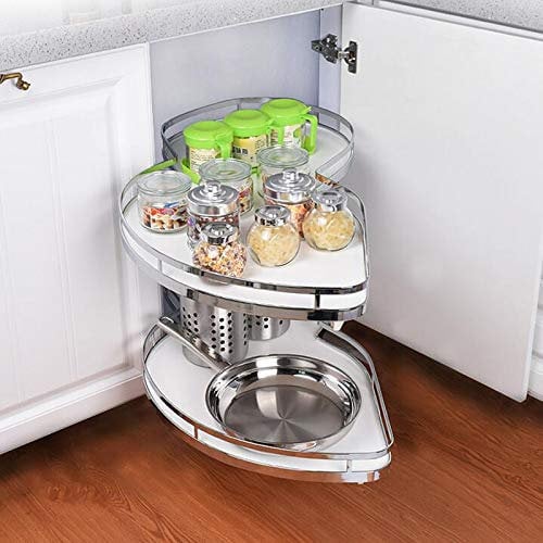 TWHZSAI Küchenschränke, drehbares Eckregal, Ausziehregal für Küchenschränke, Eckausziehregale, Karussell-Lagerregal für 900 mm oder 1000 mm