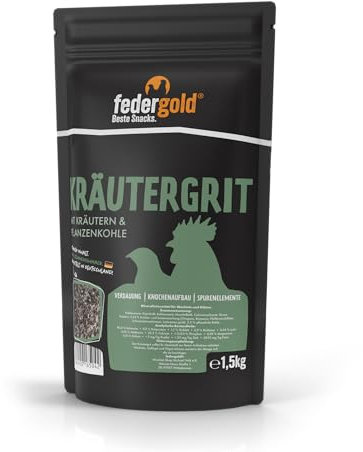 federgold Herbes grit 1,5 kg – Meilleur approvisionnement en minéraux pour cailles, poules, etc.