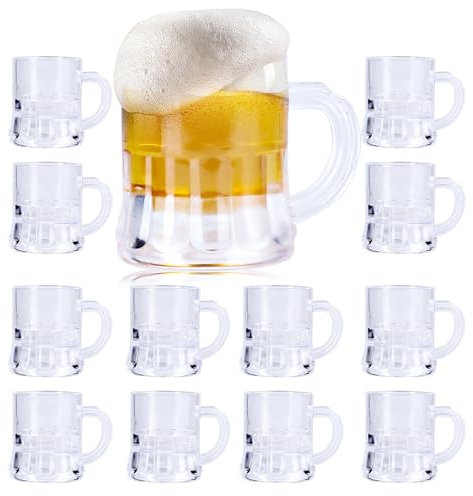 YSPPF 60 Pcs Mini Plastic Beer Glass 1oz Transparent Plastic Shot Glass Reusable Holiday Party Barbecue Beer Shot Glass