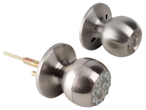 Türschloss mit Zahlencode aus Aluminiumlegierung & Edelstahl für 35-55 mm Türen, Anti-Peep-Funktion zur Sicherheit vor unbefugtem Zugriff, wiederverwendbare Codes für Administratoren und Benutzer