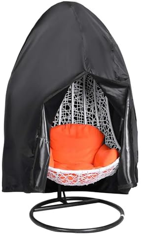 Funda para silla Egg Funda for silla colgante con forma de huevo, 210D, impermeable, a prueba polvo, for patio, for columpio, protector for muebles jardín