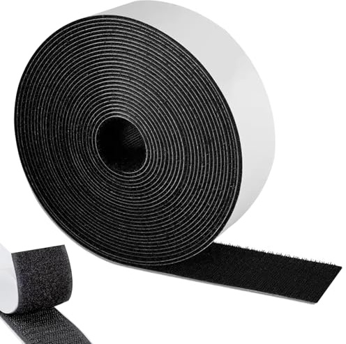 SURFOU Klettband Selbstklebend 8 m × 50 mm, Extra Stark, Innen & Außen | Doppelseitiges Haken- und Flauschband für innen und außen, geeignet für Stoff, Fliegengitter, Couchkissen und Teppiche