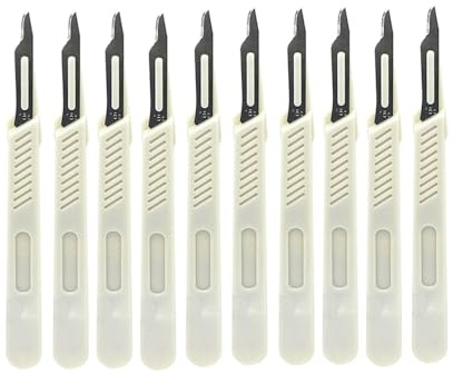 #15 - Bisturi con manico n. 3, lame sterili usa e getta per dermataplaning, dissezione, podologia, parrucchieri professionali, rimozione dell'acne e riparazione mobile