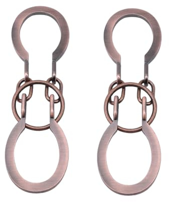 2Pcs Red Copper Lock Puzzle Metal Ring Solution Intellectual Deduction Unlock Puzzle Brain Tease Unlock Horseshoe Buckle Gift, Assembly and Disentanglement Puzzles,Horse Shoe Puzzles,Brain Teasers