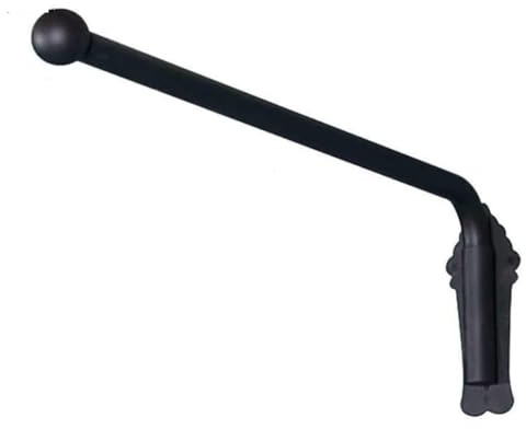 Vorhangstange mit Schwenkarm, 180° Schwenkbarer Schwenkarm Gardine Robuste Metall Fenstervorhang Stange für Geschäfte,Küche und Badezimmer Tragfähigkeit: 40 kg,25 mm D(Size:50cm/20inch,Color:Schwarz)