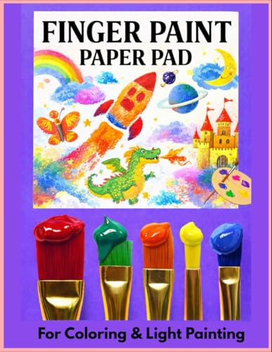 Finger Paint Paper Pad: Magical Creatures & Fantasy Art 8.5 x 11 in. 120 Pages, Premium White Paper Pad for Light Finger-Paint activity, Sketch book ... doodling, Ideal for Kids and teens (Boys and
