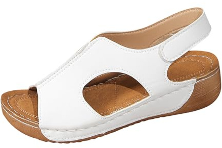 Generico Sandali Donna Eleganti Sandali Comode Senza Tacco Punta Apertaestive Traspiranti Scarpe Comode Donna Leggeri Chic Uso Quotidiano Sandalo Elegante Da Mare