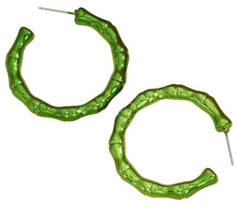 Karma NH11740718 Creolen rund Acryl Ohrringe bunt 3,8 cm Damenohrringe Ohrschmuck Kreolen Damenschmuck Damencreolen modern Geschenk für Sie