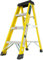 TB Davies 1235-004 Trade Electrician Swingback Step Ladders, 4 Tread, GRP Fibreglass, Built-in Tool Tray, 150kg Work Load, EN131