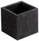 Schiefer-Blumentopf 18,5 x 18,5 x 16,5 cm kubische Planzentopf, Vase aus schwarzem Schiefer Unikat Naturstein