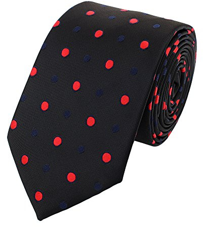 Fabio Farini Krawatte 6cm Breite Herren Schlips elegant gepunktet