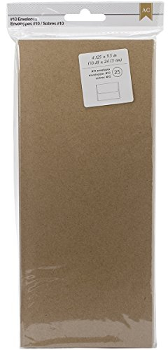American Crafts 10 Briefumschläge (4.125-inch X 24) 25/pkg-Kraft, andere, Mehrfarbig